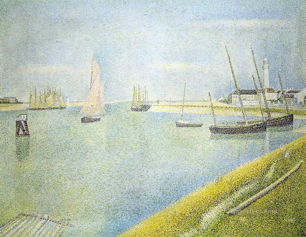 the channel at gravelines in the direction of the sea 1890 Oil Paintings